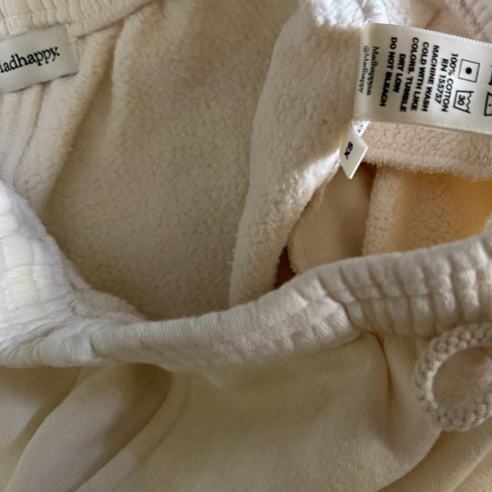 Madhappy Apple Pan Sweatpants Ivory Size Small Rare Collab Pristine Condition