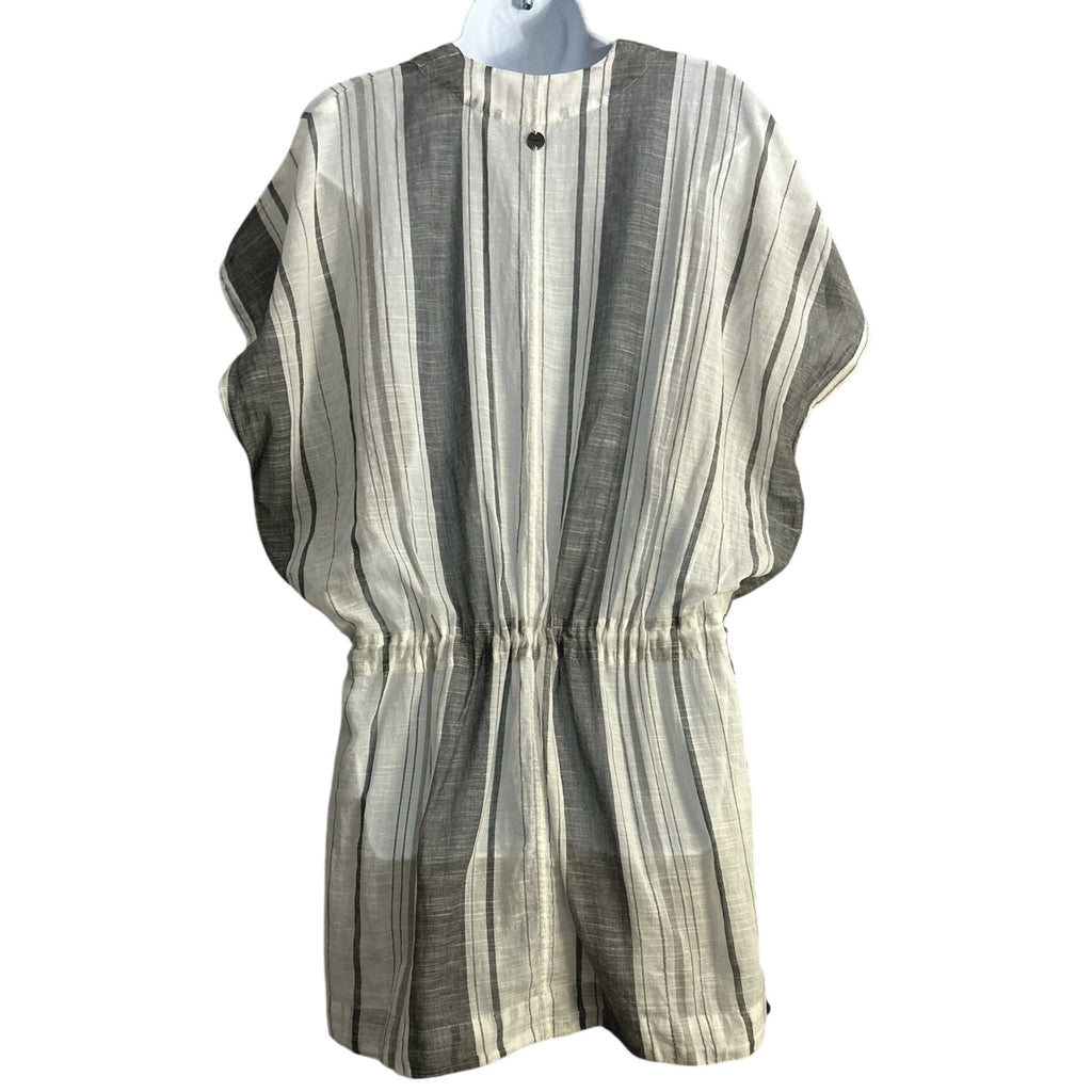 prAna Marina Bay Tunic S • Organic Cotton • Grey Stripe • Relaxed Gauzy Fit NWT