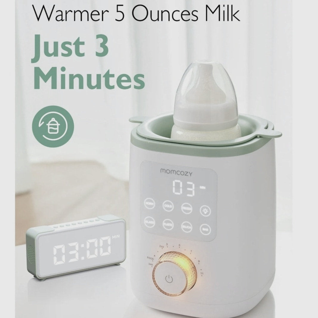 Momcozy Fast Baby Bottle Warmer for All Bottles Breastmilk Timer & Auto Shut-Off