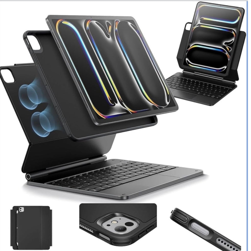 Nillkin Premium iPad Pro 13" 2024 /2025 Bumper Combo Backlit Keyboard Case Black