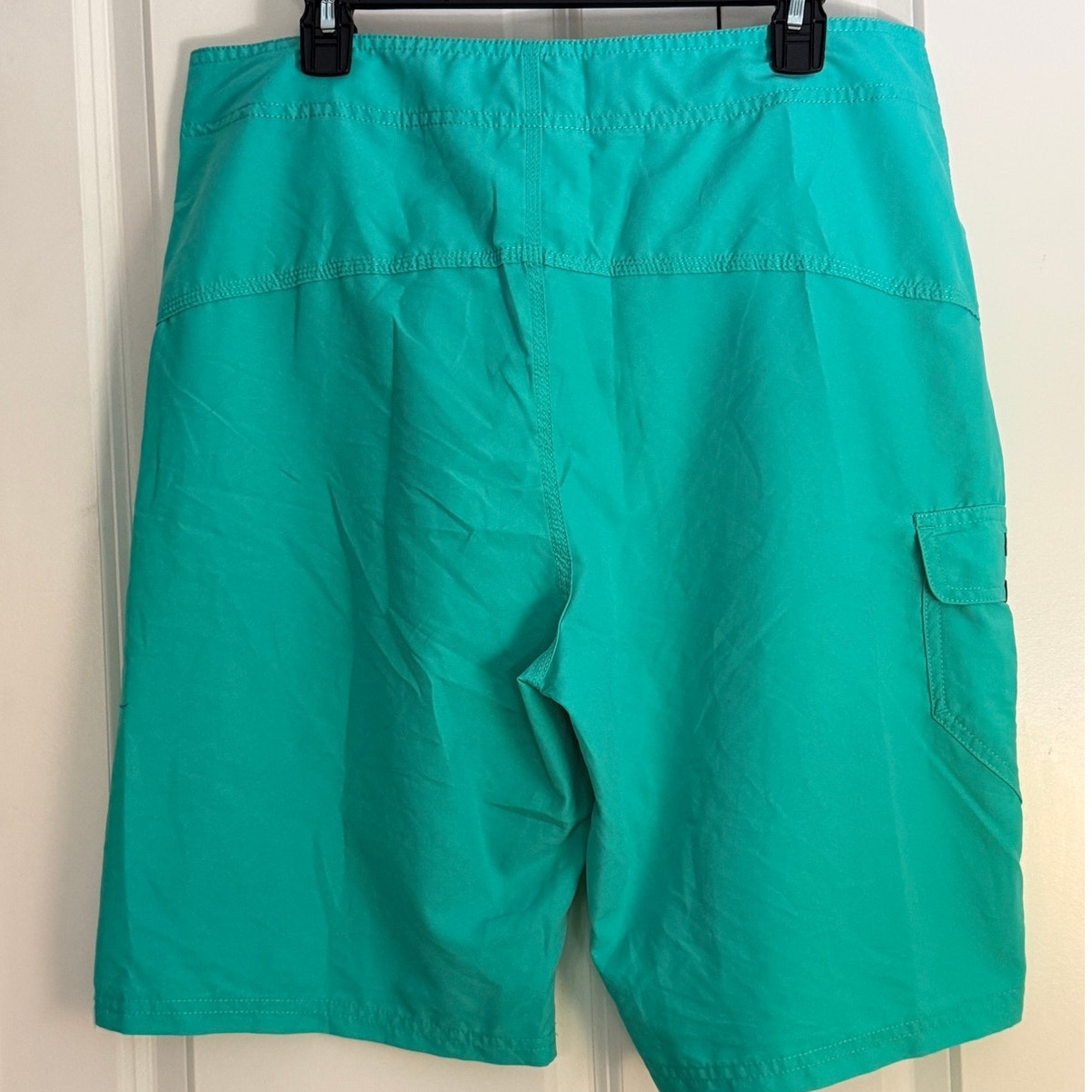 Hurley Phantom Board Shorts 34 Turquoise Stretch Surf Swim Trunks Pockets NWT