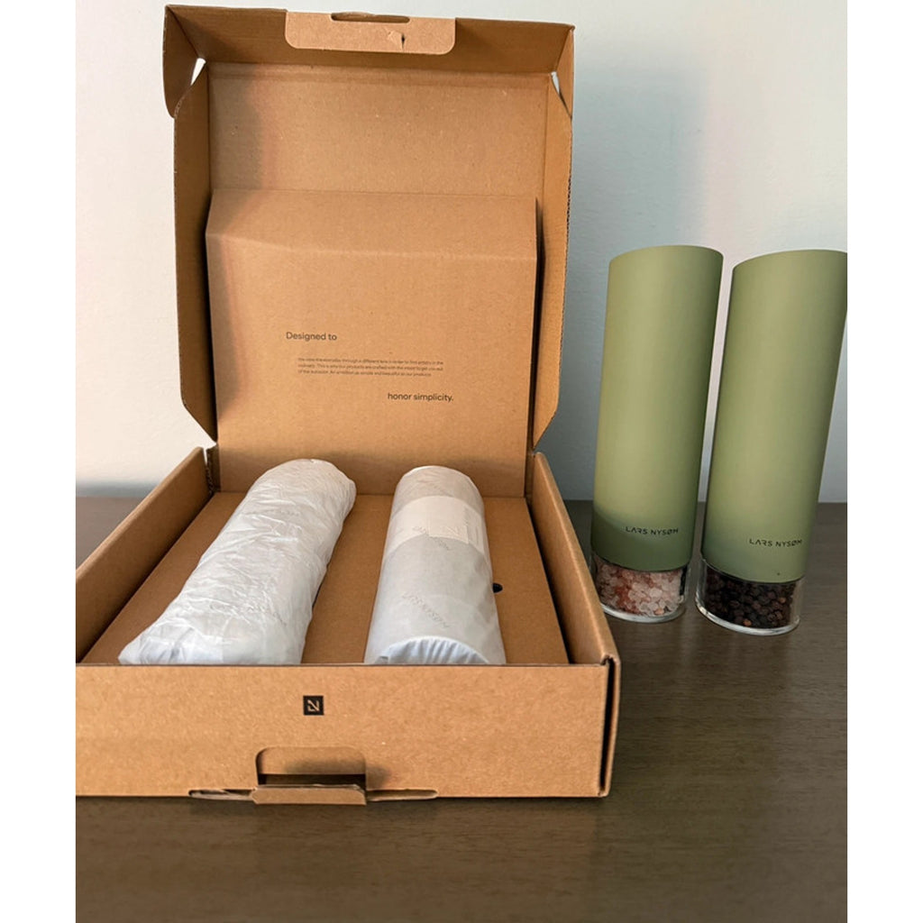 LARS NYSØM Electric Salt & Pepper Grinder Set | Sage Green NIB