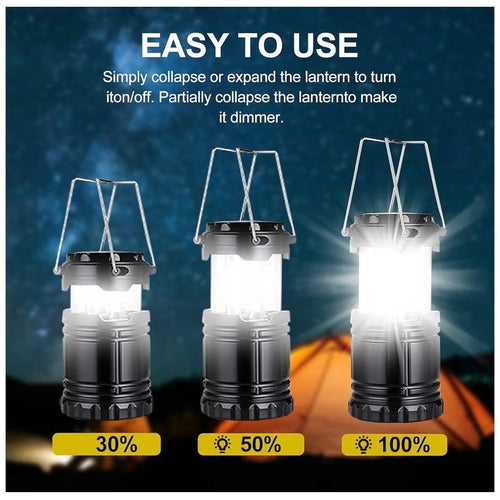 2-Pack LED Collapsible Portable  Durable Lanterns Ultra Bright, Long Lasting NIB