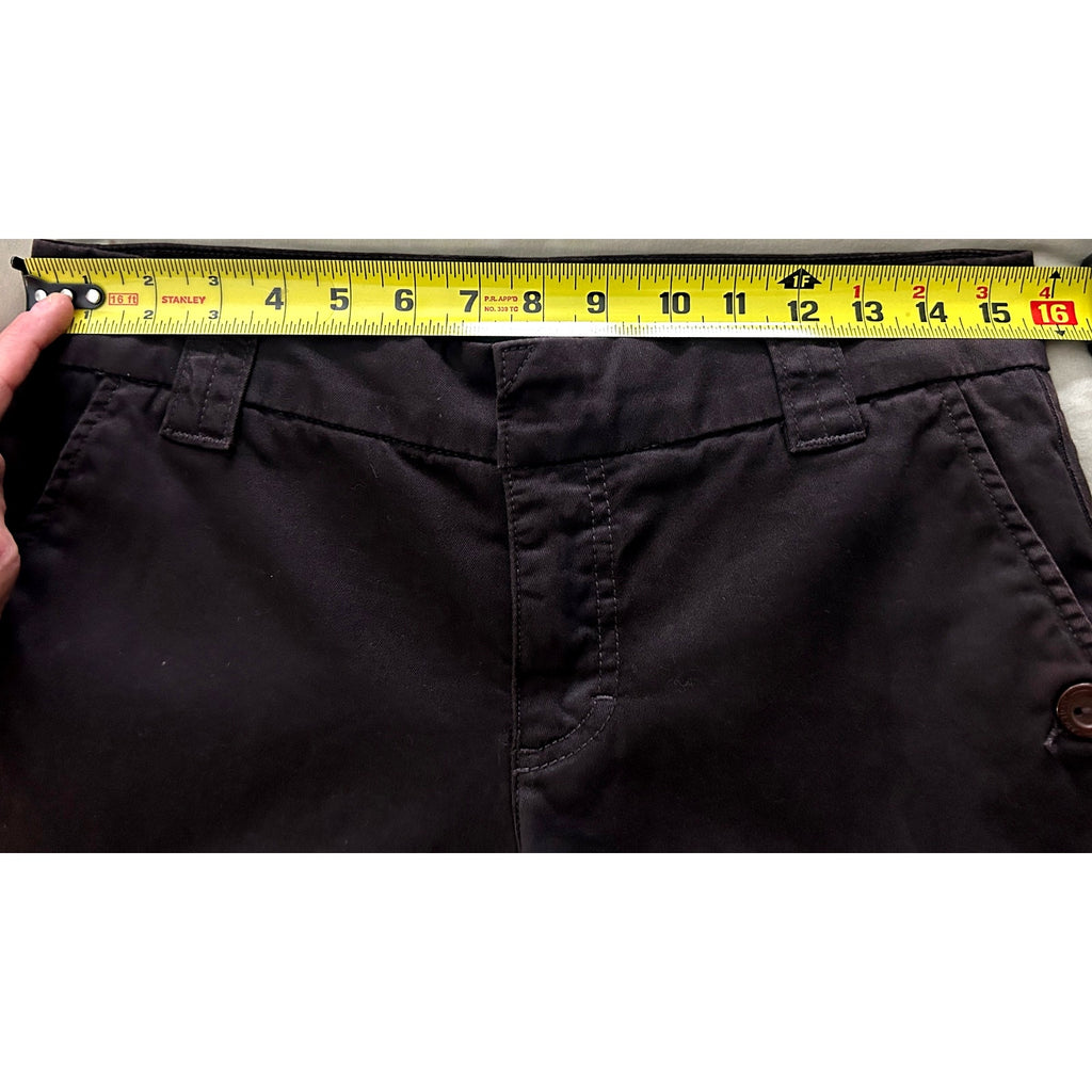 Sanctuary Cotton Chino Shorts Espresso Brown Flat Front Cuffed Size 30/31 NWOT