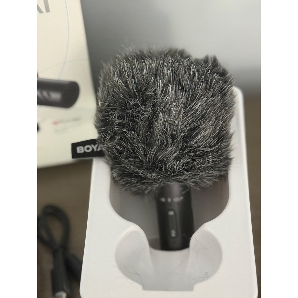 BOYA BY‑MM1 AI On‑Camera Microphone Kit w/ Cables, Shock Mount & Wind Muff NEW