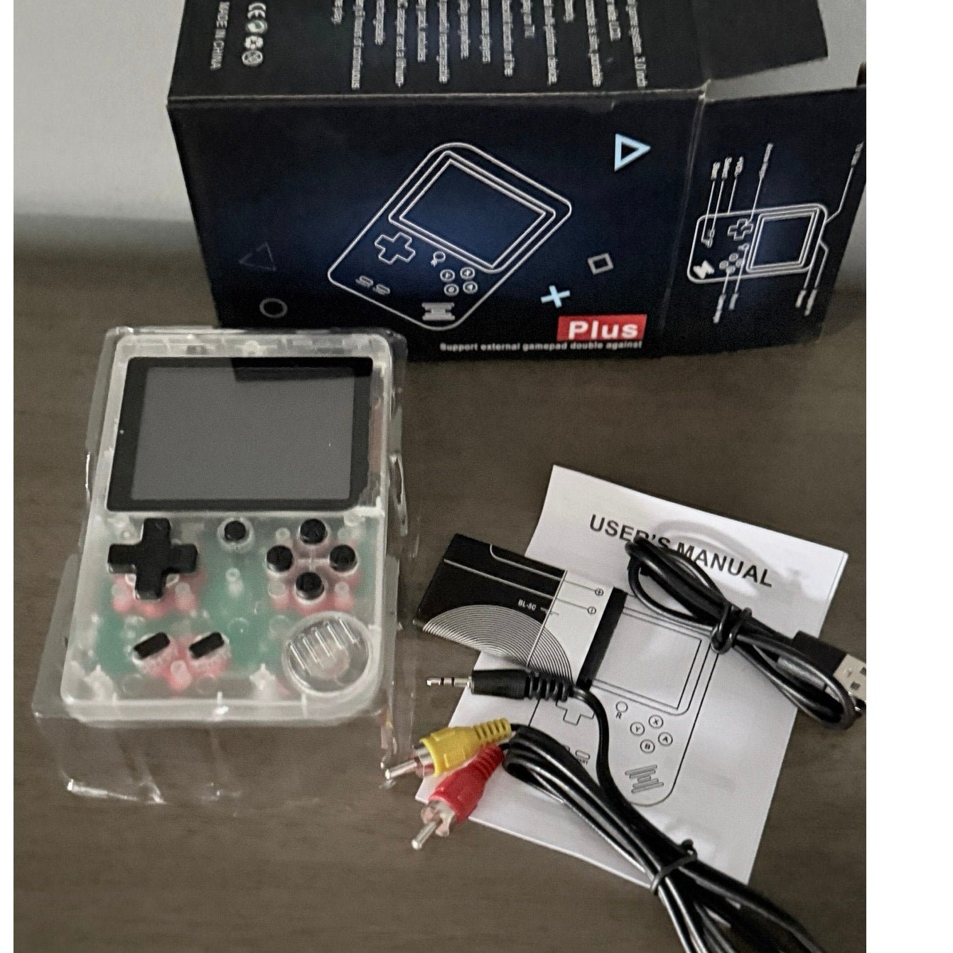 Game Box Plus- Hand Held Game System, 400 Games In 1 w/ Light Up Clear Case NIB