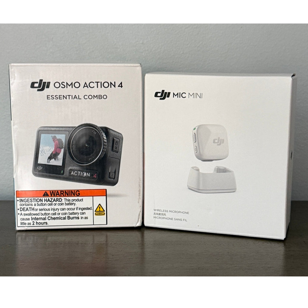 DJI Osmo Action 4 Essential Combo + DJI Mic Mini Bundle NEW Sealed Video Kit