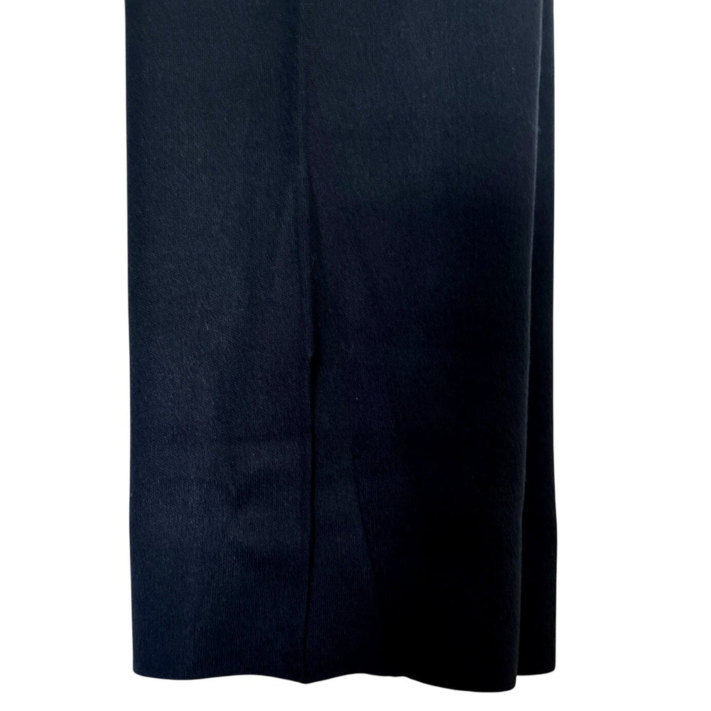 New Monrow Sweater Knit Bootcut Black Pant Feature Ankle Accent Slits Sz XS NWT