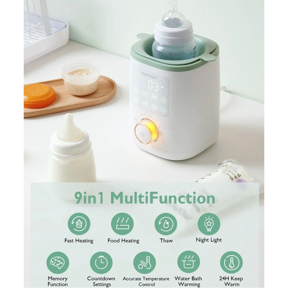 Momcozy Fast Baby Bottle Warmer for All Bottles Breastmilk Timer & Auto Shut-Off