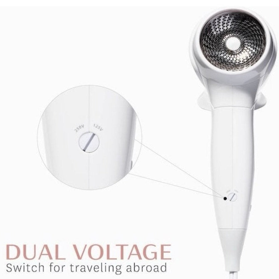 T3 Featherweight Compact Micro Dryer White #76851 Dual Voltage Travel 1200W NWOB
