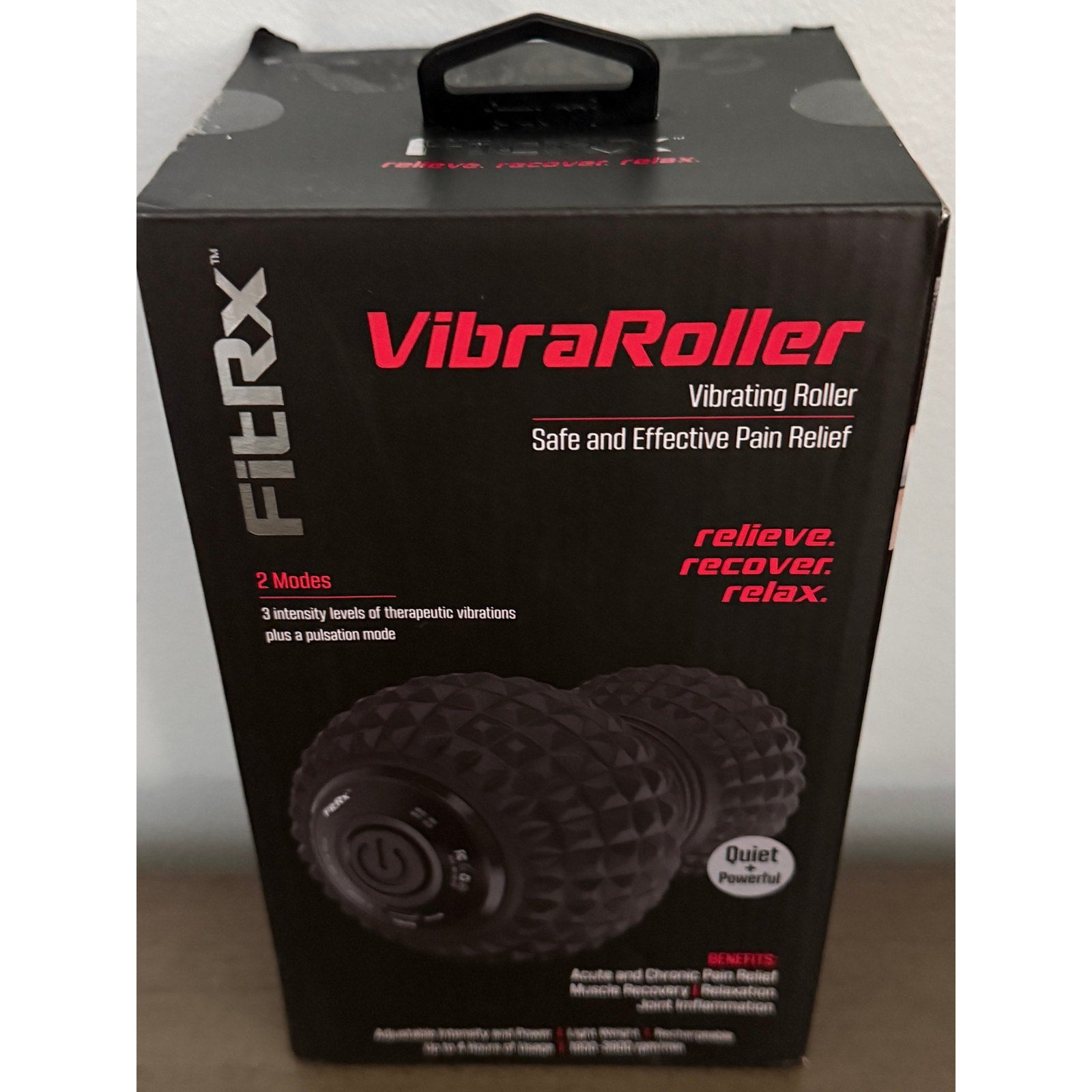 FitRX VibraRoller Vibrating Foam Roller FR‑VR100 Pain Relief New Sealed