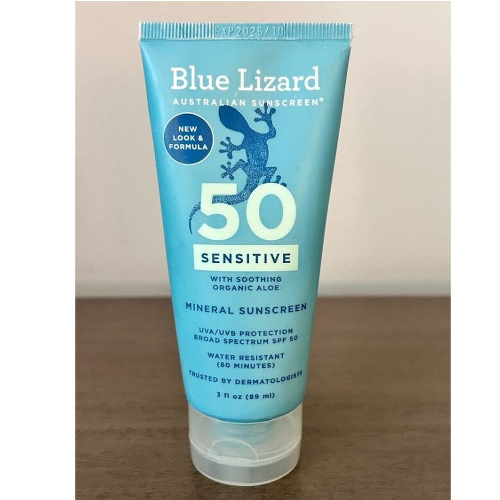 Blue Lizard SENSITIVE Mineral Sunscreen with Zinc Oxide, SPF 50+ Water Resistant