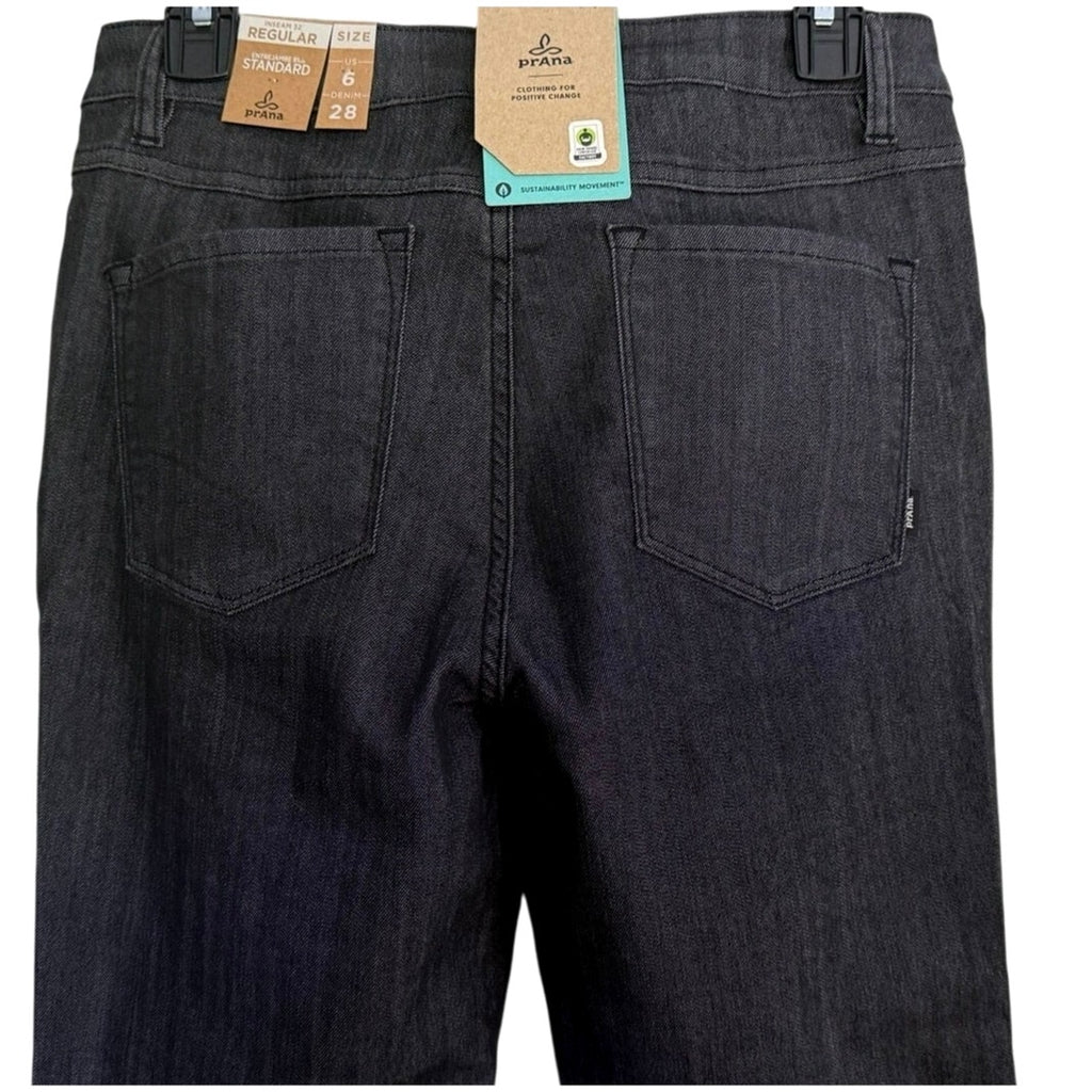 Womens Prana Kayla Organic Stretch High Rise Jean Sz 6 Regular Denim Solid Gray
