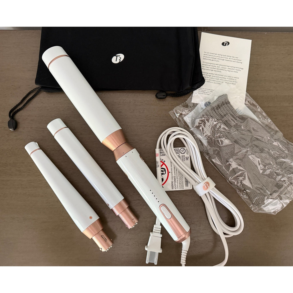 T3 Whirl Trio Interchangeable Curling Iron Kit 1", 1 1/4", 1 1/2" Barrels NWOB