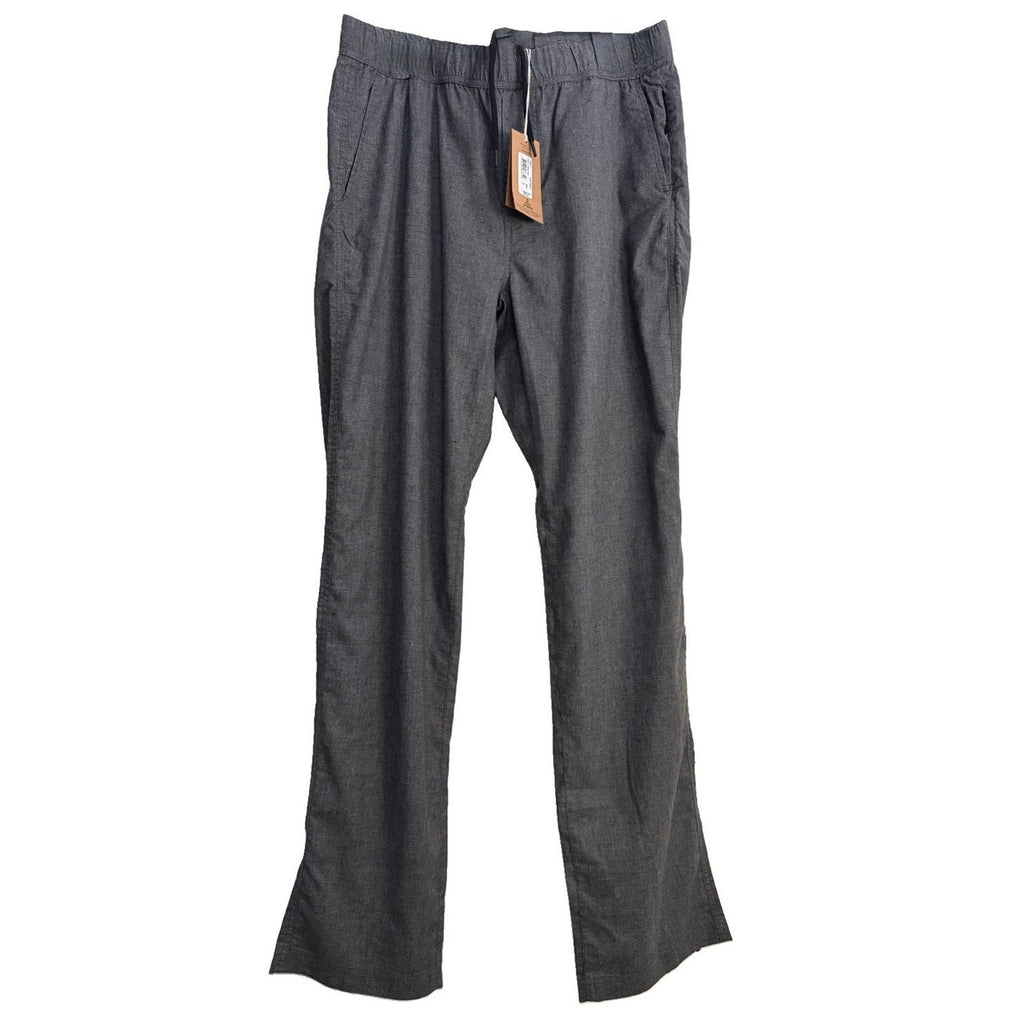 prAna Men’s Vaha E‑Waist Pants Gravel Grey Hemp Blend Large 34 Inseam NWT