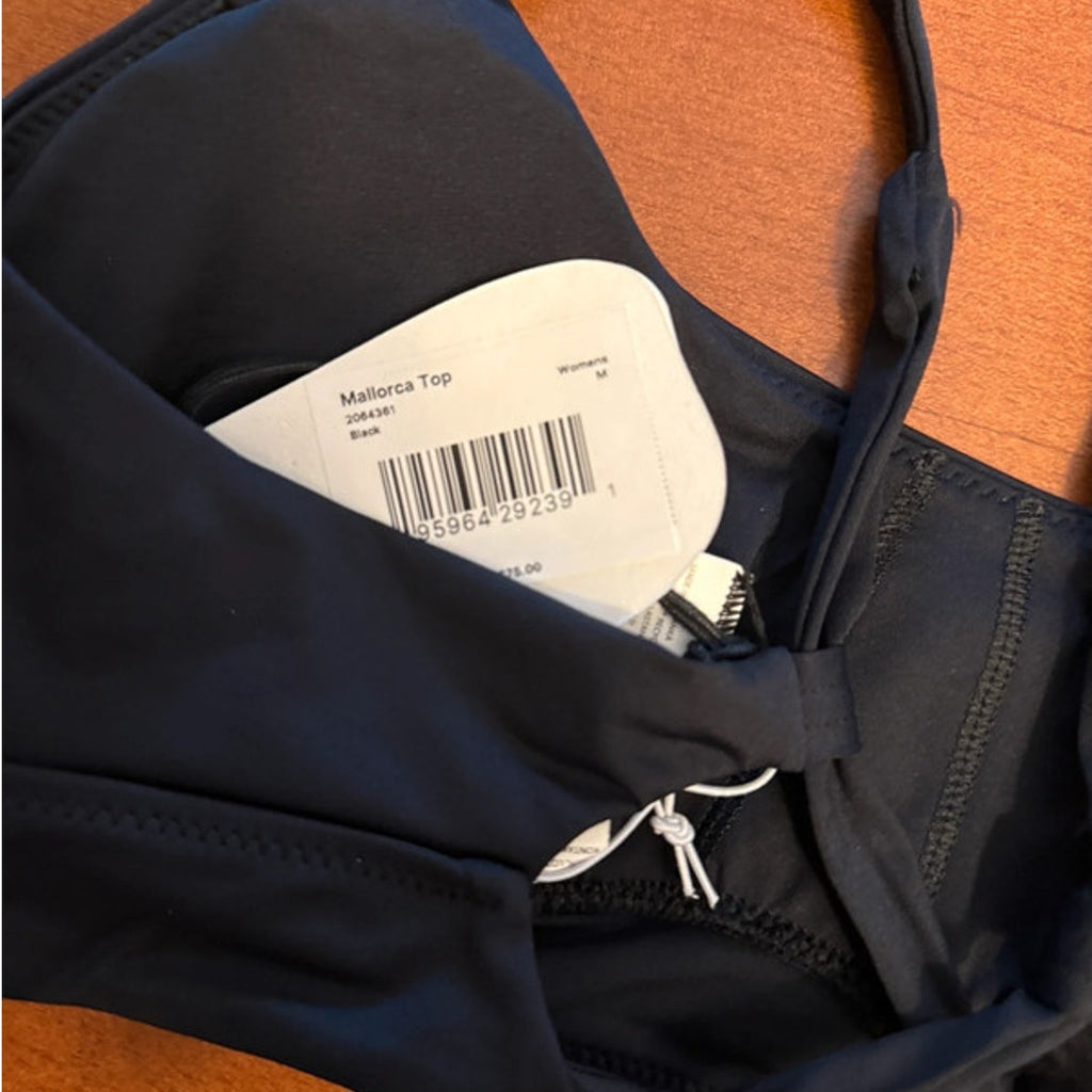 Women's prAna Mallorca Swim Bikini Top Black Size Small & 1 Sz Medium