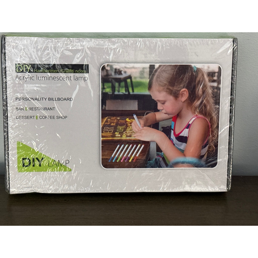 LED Acrylic Luminescent Message Board Lamp Light‑Up Sign Display  New Sealed