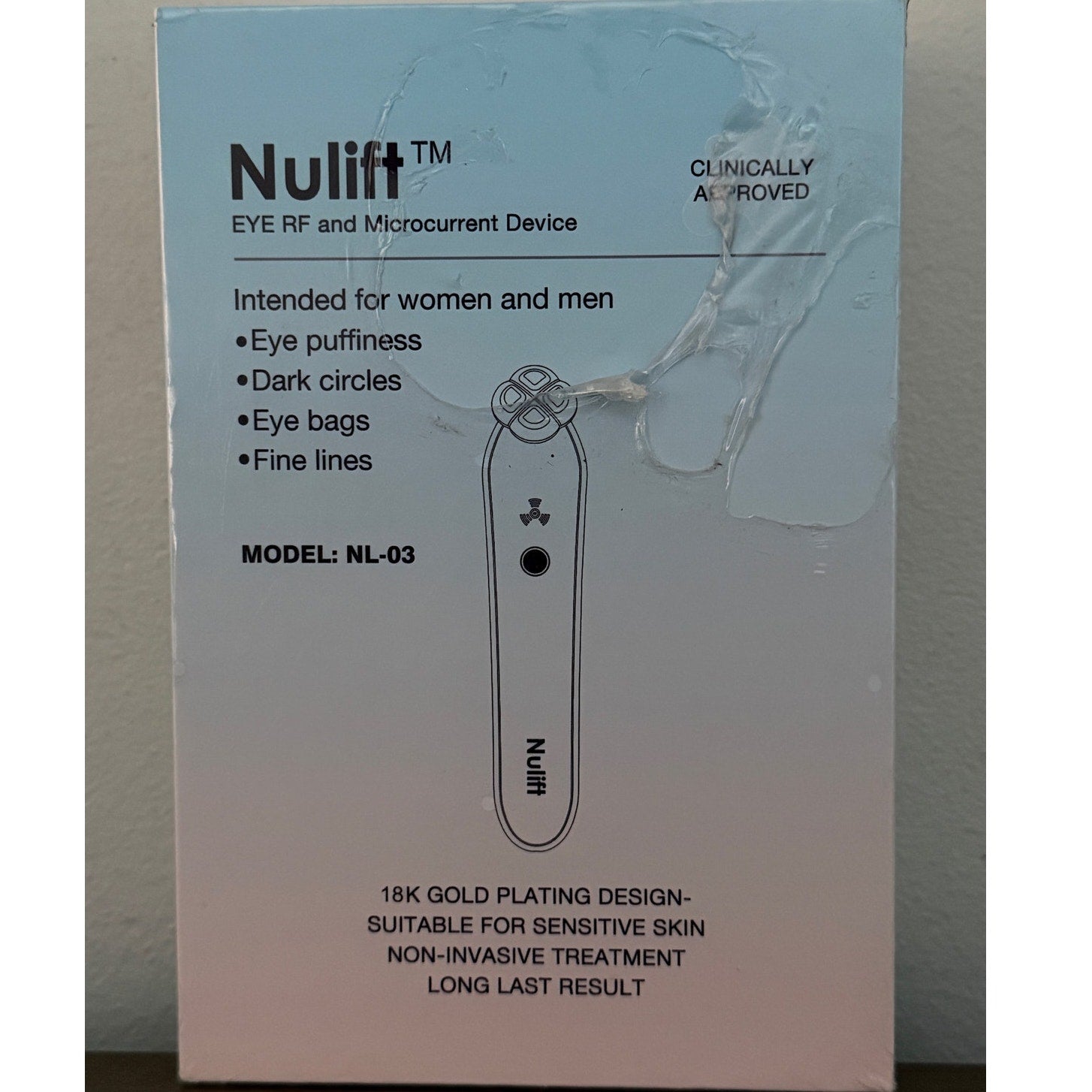 Nulift Eye RF & Microcurrent Bags Fine Lines Puffiness Dark Circles New Sealed