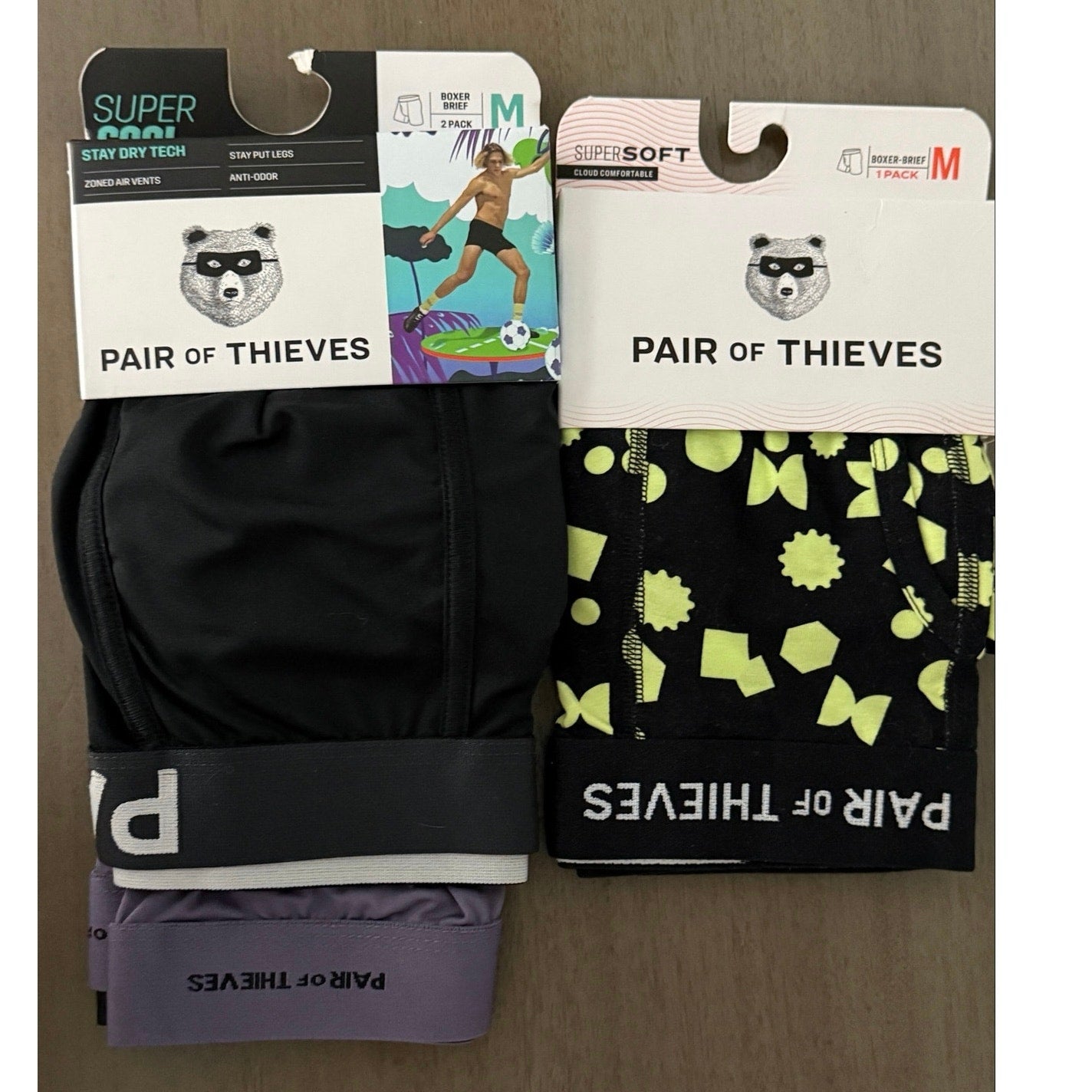 Pair of Thieves Men's Boxer Brief Underwear Size Med  31"-33" New Packs 3 Pair