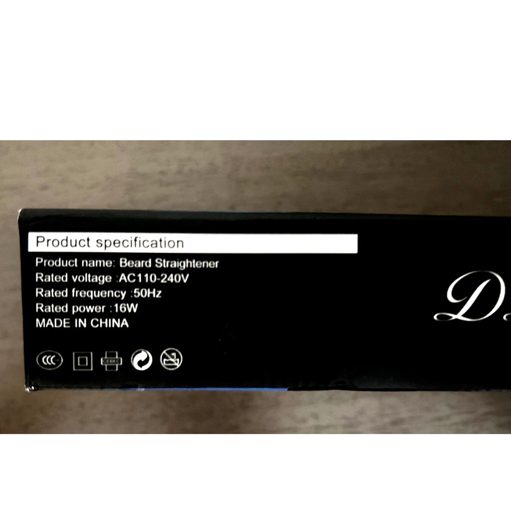 Mens 2‑in‑1 Beard Straightener & Hair Comb Ceramic Fast Heating All Hair Types