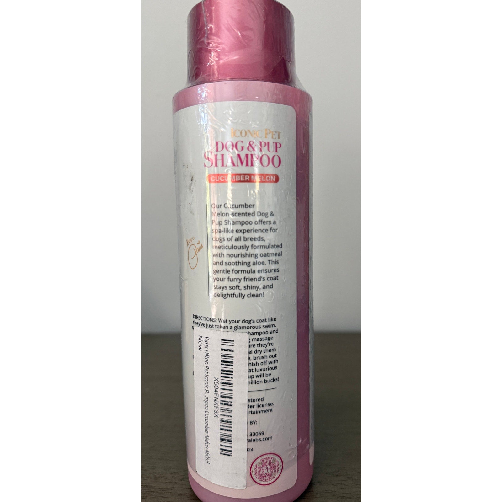 Paris Hilton Dog & Pup Hair Shampoo Cucumber Melon Coconut Oil Aloe Vera 16oz