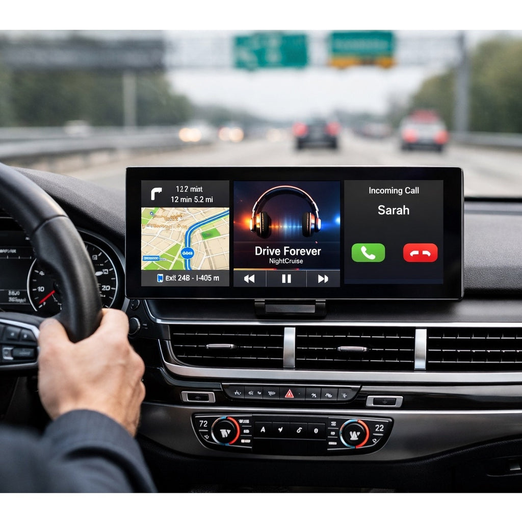 Tigerfeel H808D 11.26" Portable Smart Car Touchscreen Monitor w/ 2K Dash Camera