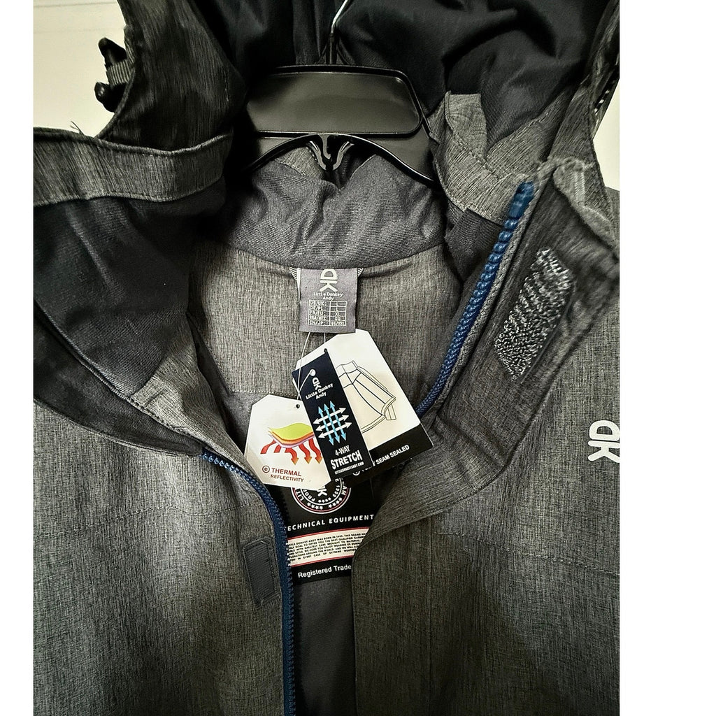 Little Donkey Andy Men’s Softshell Ski Snowboard Jacket Gray Opt Hood Size L NWT