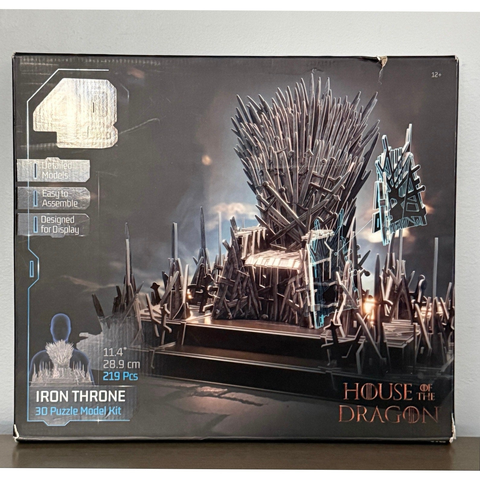 Game of Thrones Iron Throne 3D Model Kit 219pcs House of the Dragon Sealed Box