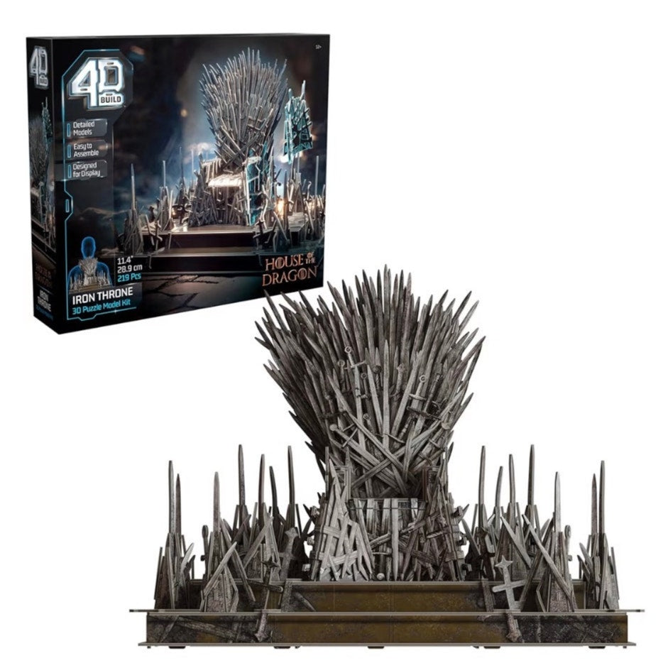 Game of Thrones Iron Throne 3D Model Kit 219pcs House of the Dragon Sealed Box