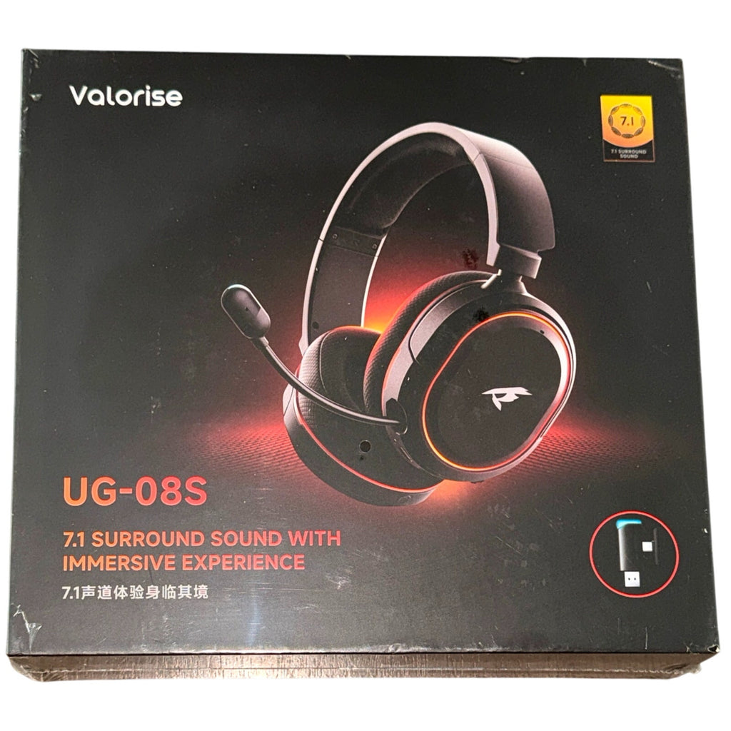 Valorise UG‑08S Wireless Gaming Headset 7.1 Surround Sound 100H Battery ENC Mic