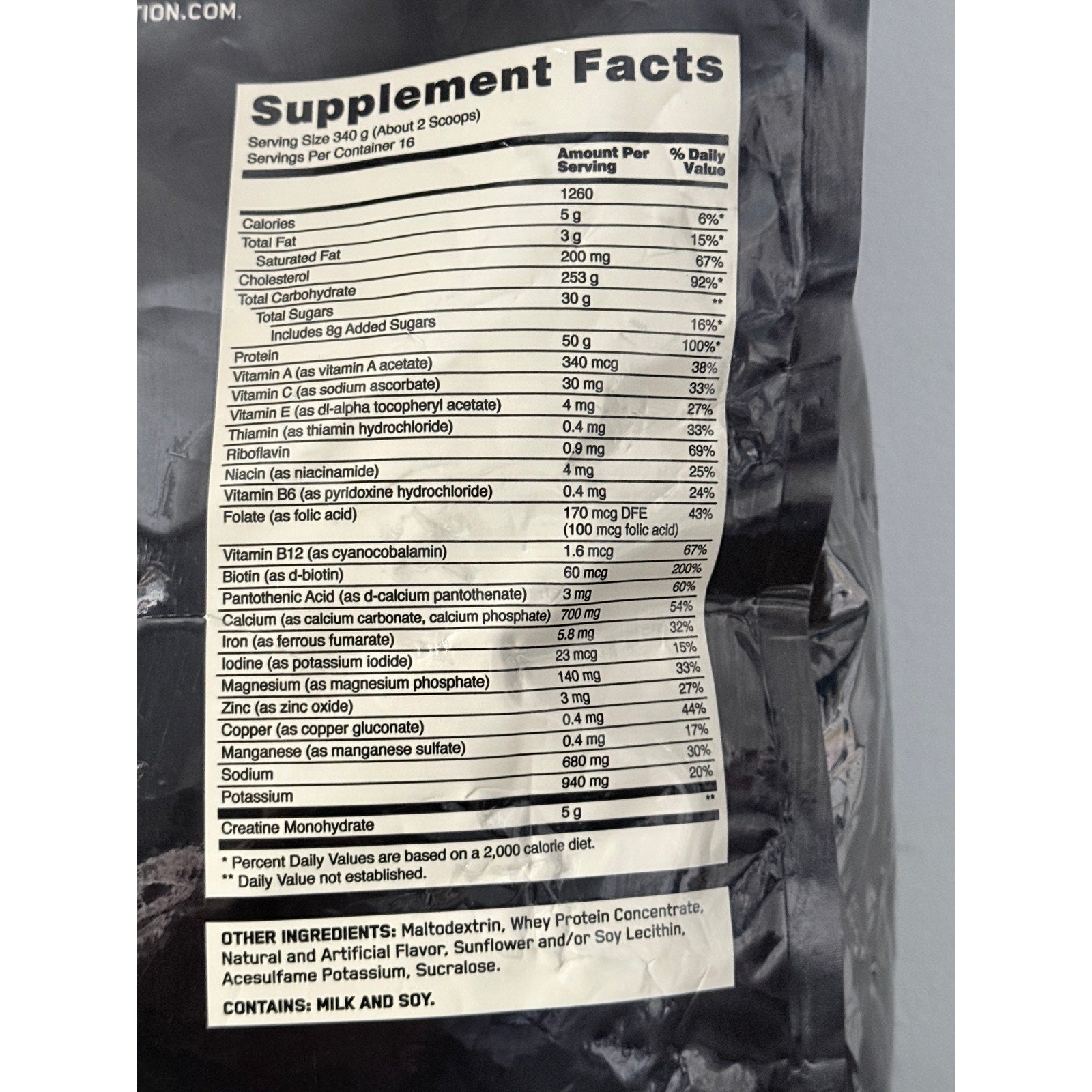 Optimum Nutrition Serious Mass Weight Gainer Protein Carb Powder Drink Vanilla