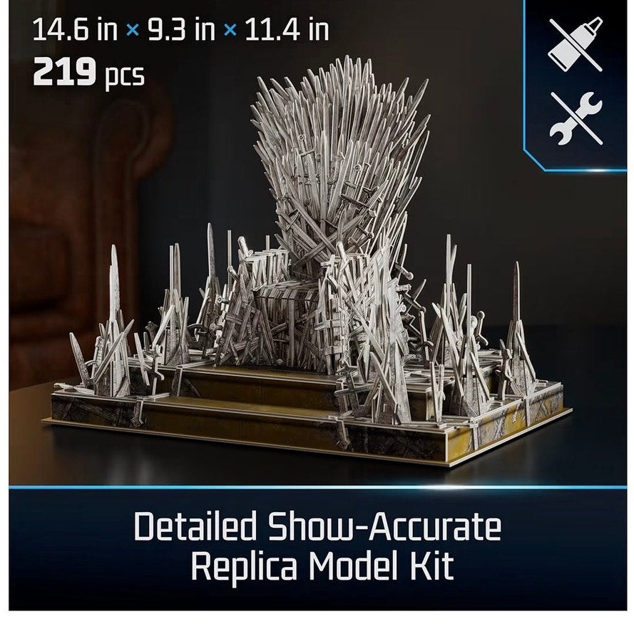 Game of Thrones Iron Throne 3D Model Kit 219pcs House of the Dragon Sealed Box