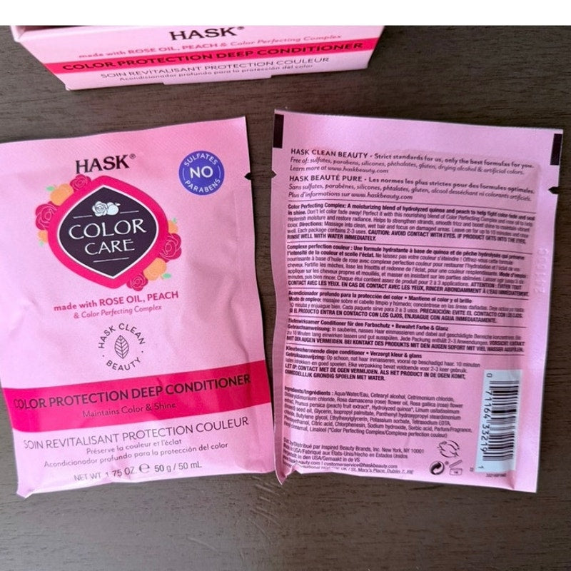 Hask Color Care Protection Deep Conditioner Treatment Maintain Color 12 packs