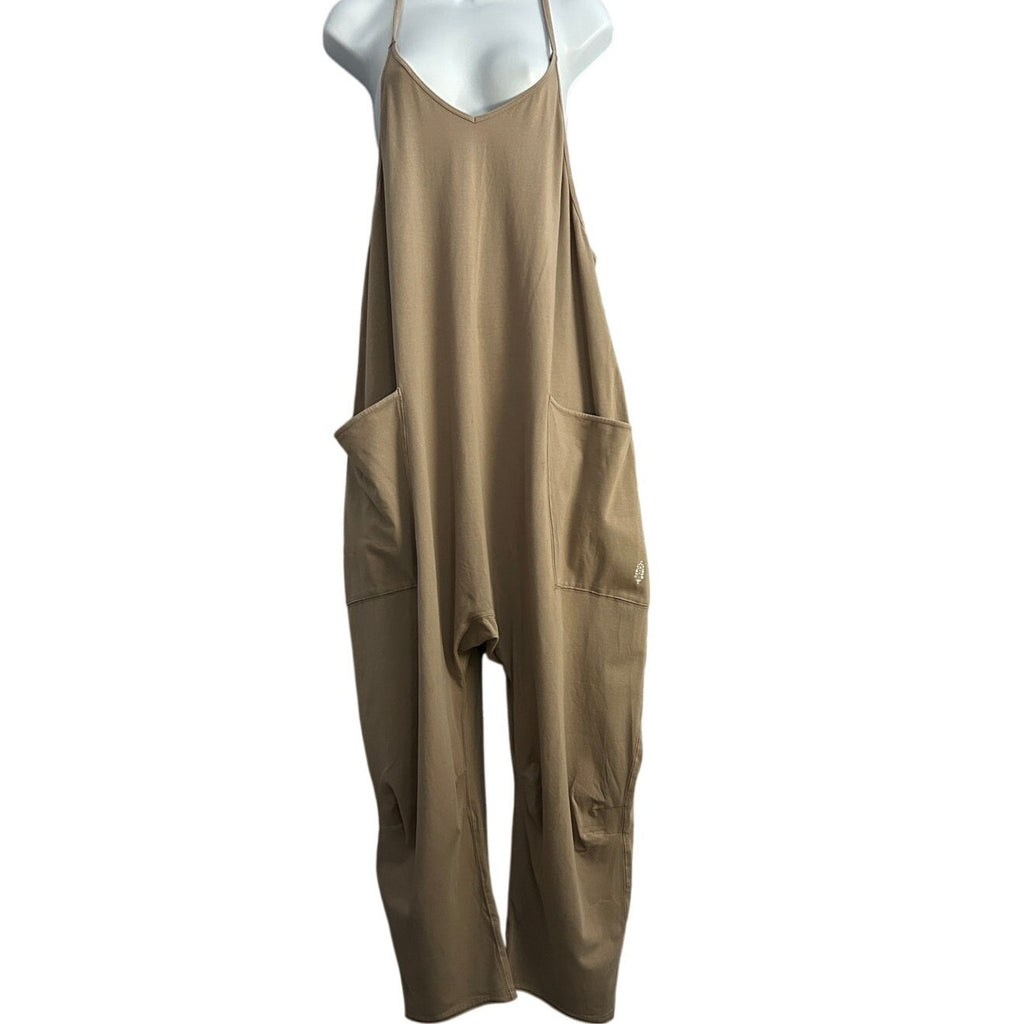 Free People Hot Shot One Piece NWOT Medium Mocha Latte Tan FP Movement
