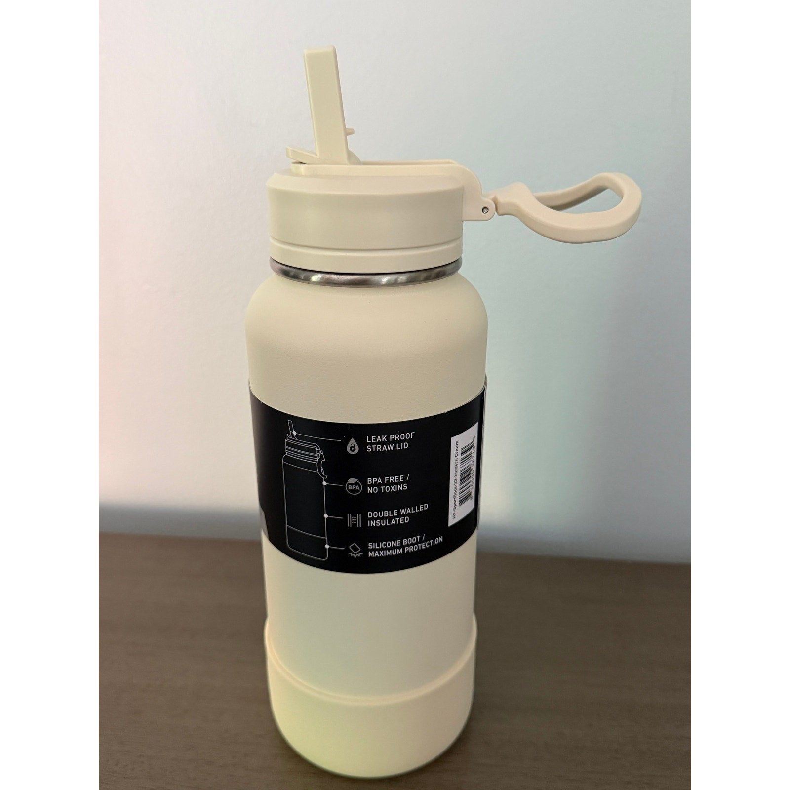 HydraPeak Sport 32oz Stainless Steel Insulated 24Hrs Water Bottle – Cream NEW