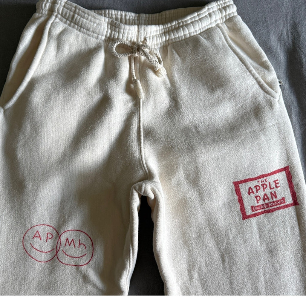 Madhappy Apple Pan Sweatpants Ivory Size Small Rare Collab Pristine Condition
