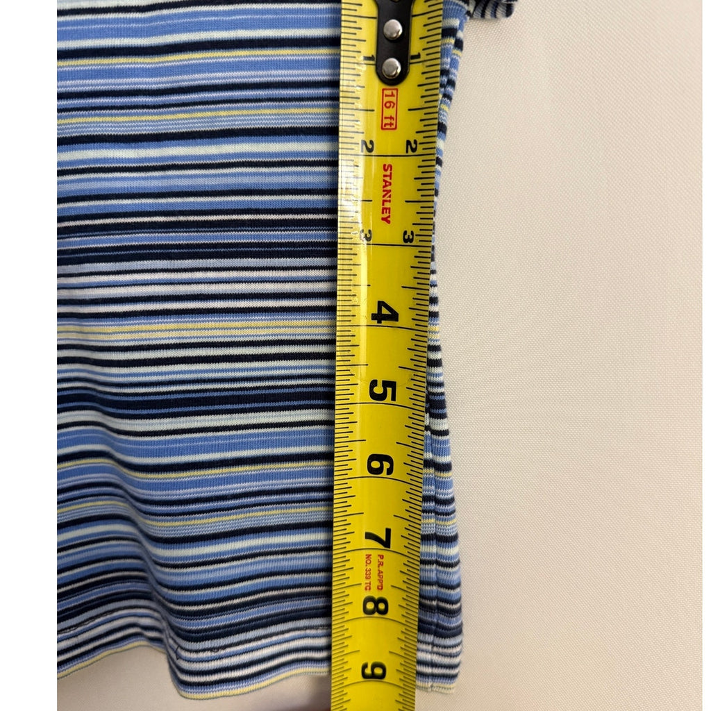 Madhhappy x Gap Baby Tee Coastal Blue Stripe Sz Small NWT Y2K Limited Edition
