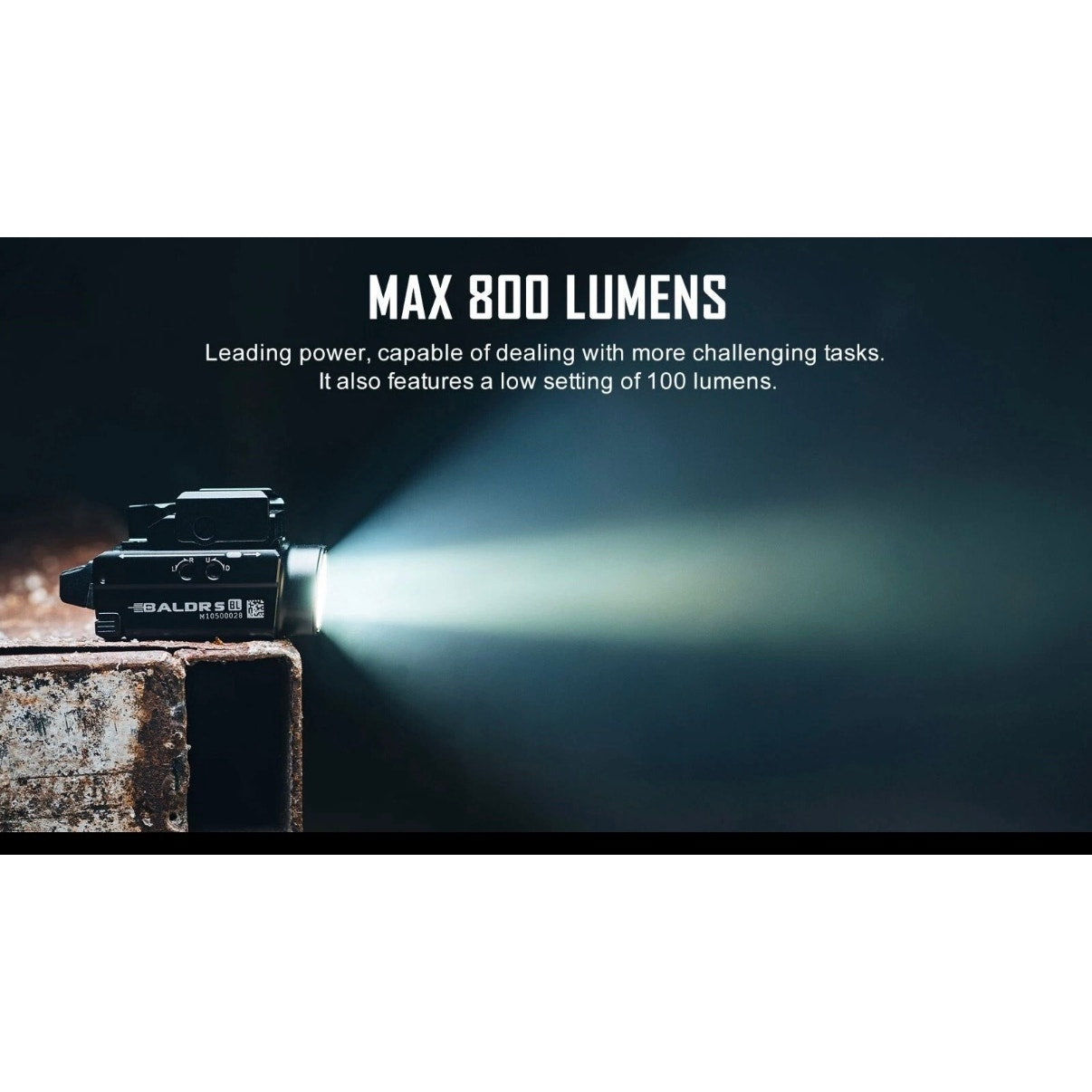 Olight Baldr S BL Rechargeable 800 Lumens Rail Mounted Weapon Light w/Blue Laser