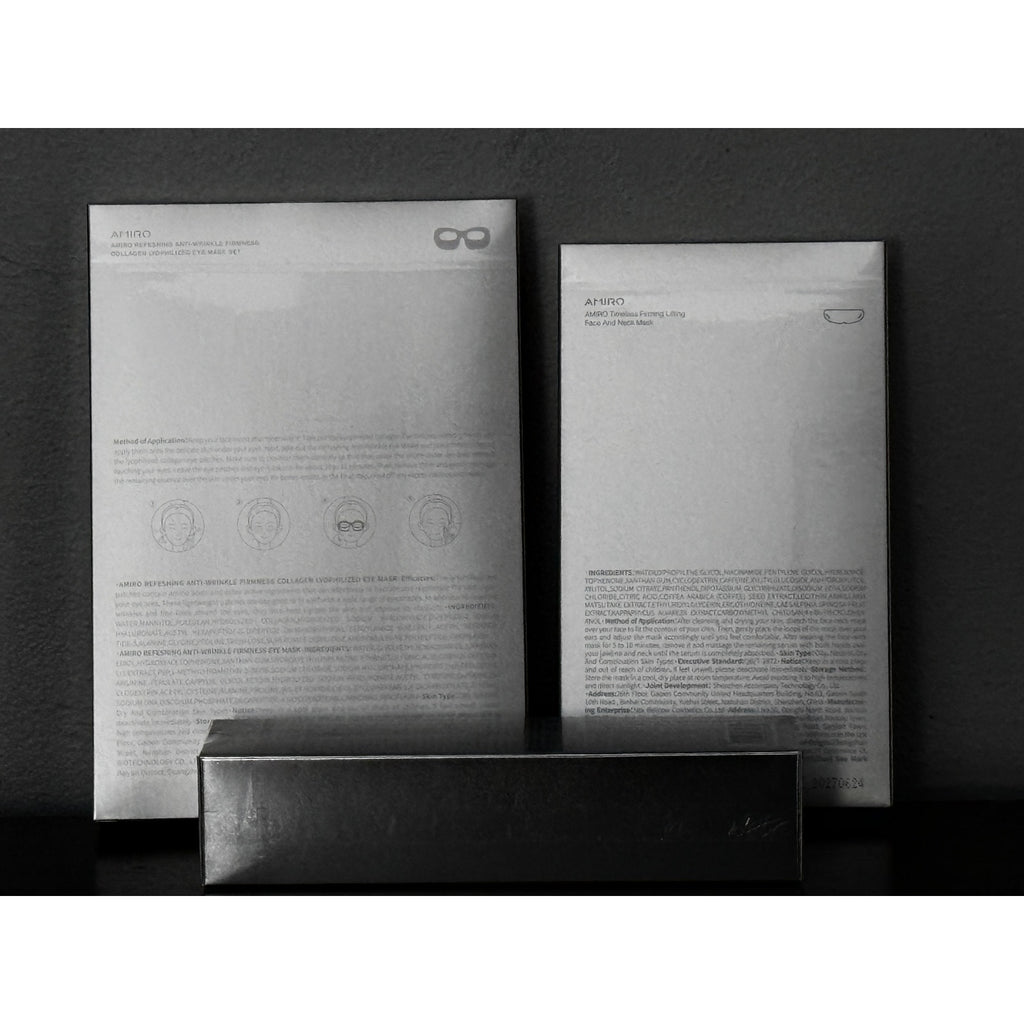 AMIRO R3 Turbo Partner Kit includes 4 Eye Masks, 4 V‑Face Masks & 70ml Prep Gel