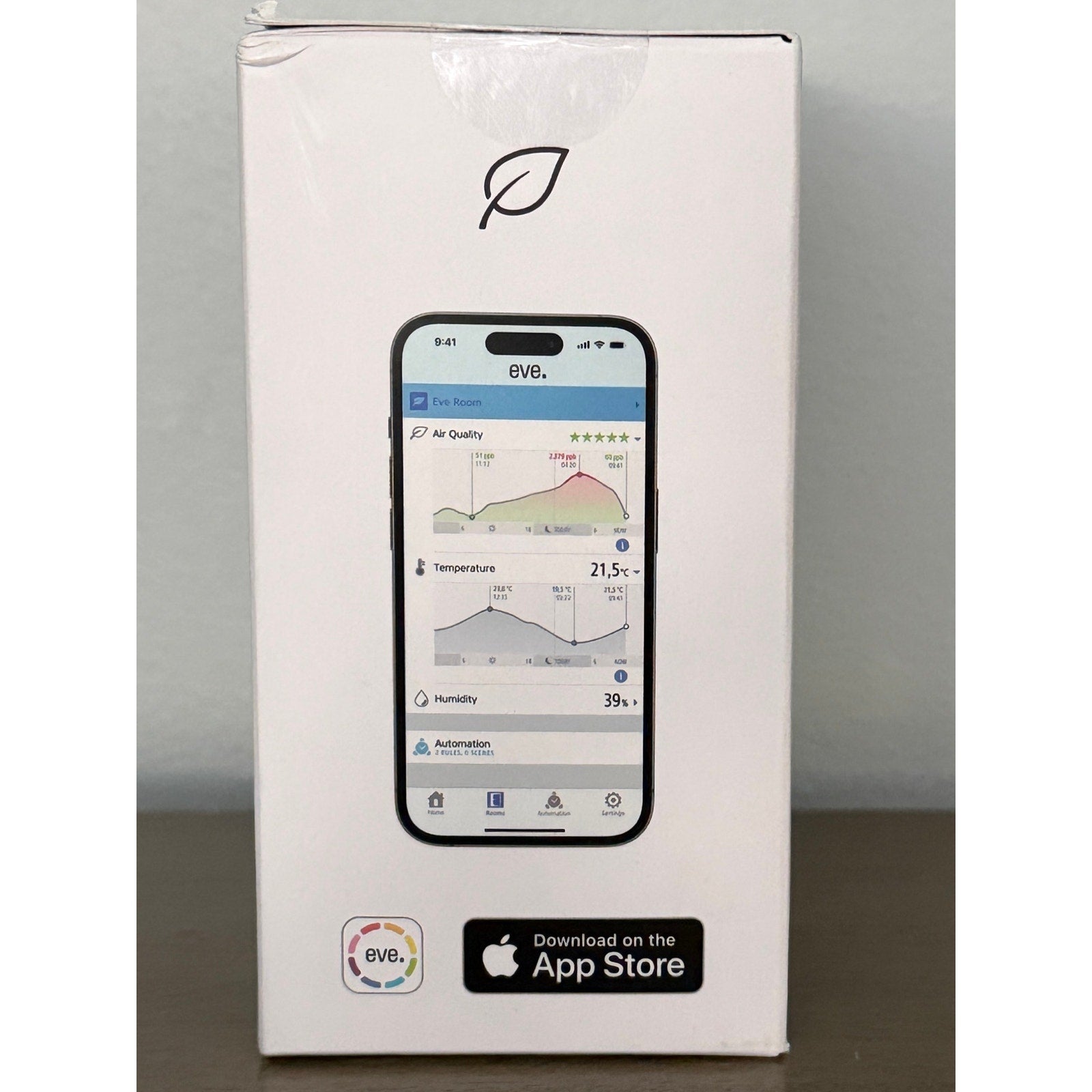 Eve Room Air Quality Monitor VOC Temp Humidity Sensor Home Kit E‑Ink Display NEW