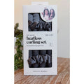 Kitsch The Satin Heatless Hair Curling Set Curling Rod & Satin Scrunchies Black
