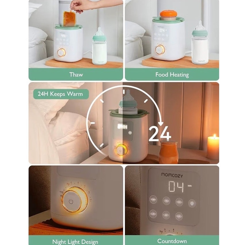 Momcozy Fast Baby Bottle Warmer for All Bottles Breastmilk Timer & Auto Shut-Off