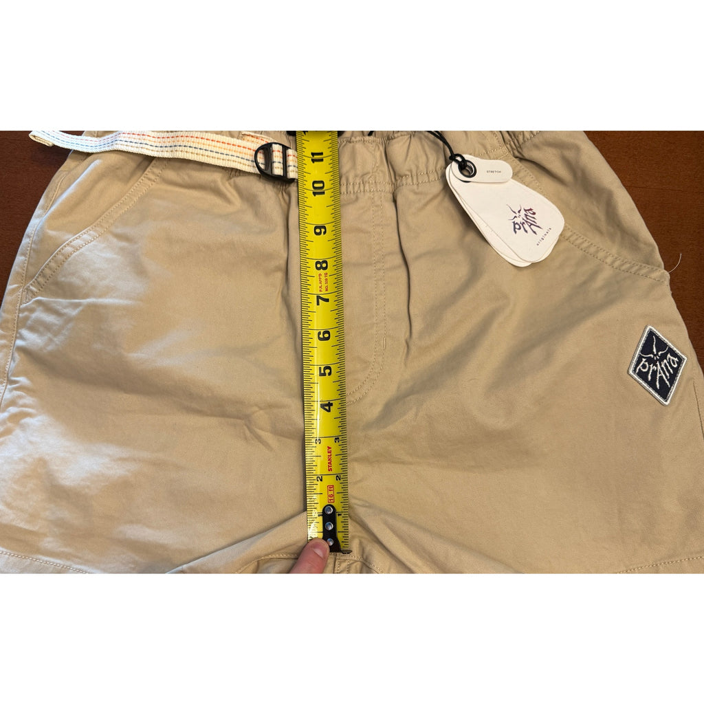 Prana Orig. Co-Ed Collection Mojave Shorts Khaki 5" inseam Women Small / Men XS