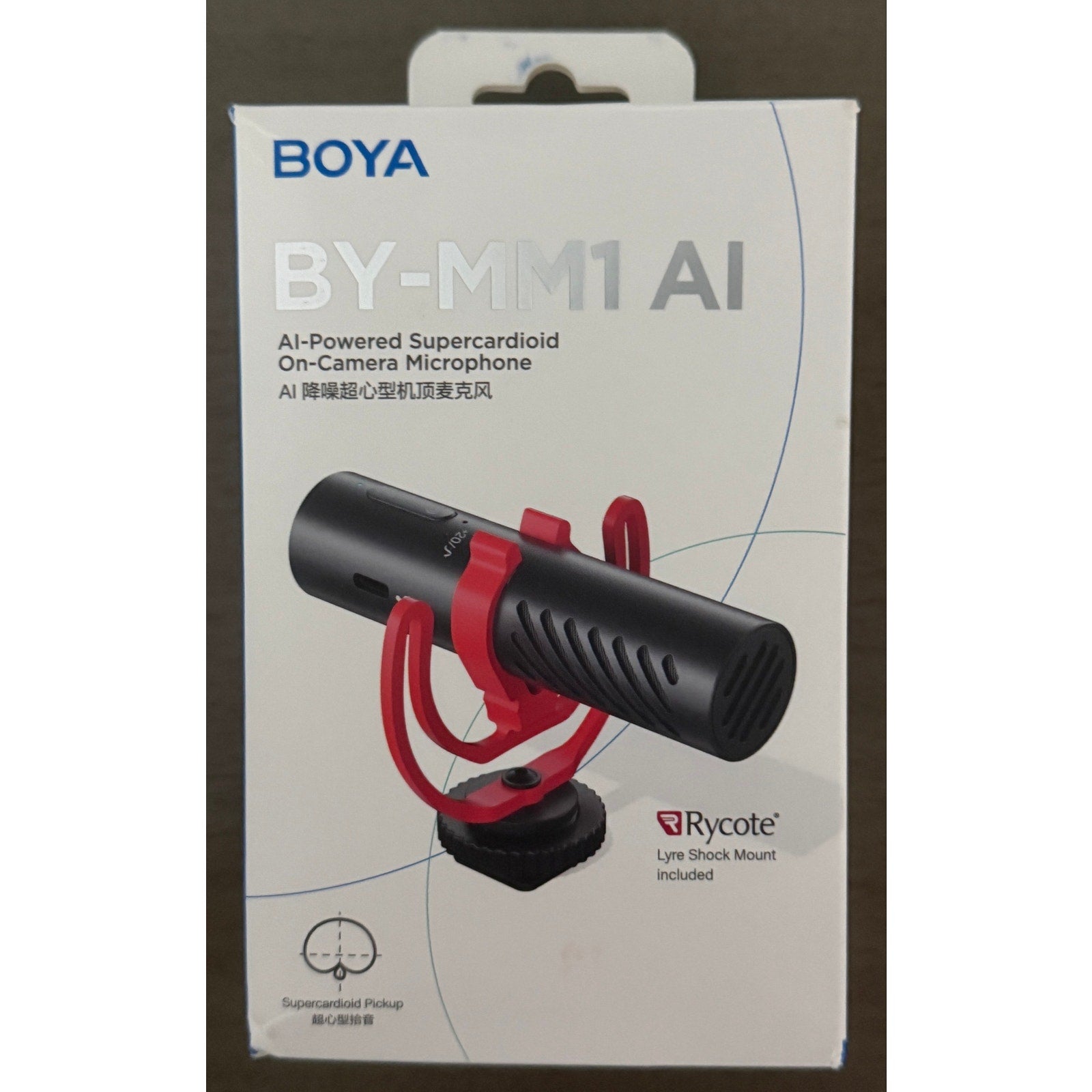 BOYA BY‑MM1 AI On‑Camera Microphone Kit w/ Cables, Shock Mount & Wind Muff NEW