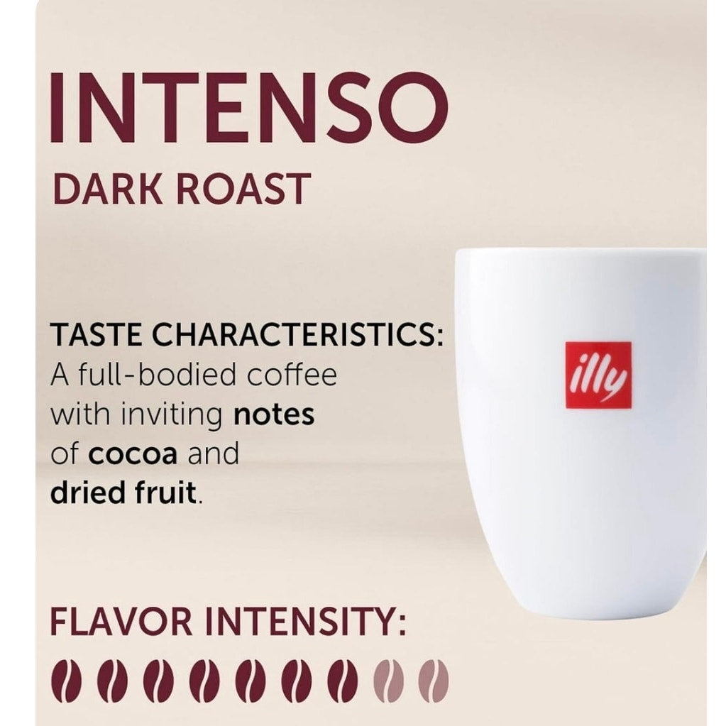 Illy Premium Intenso Bold Roast Ground Coffee 8.8 oz 100% Arabica Factory Sealed