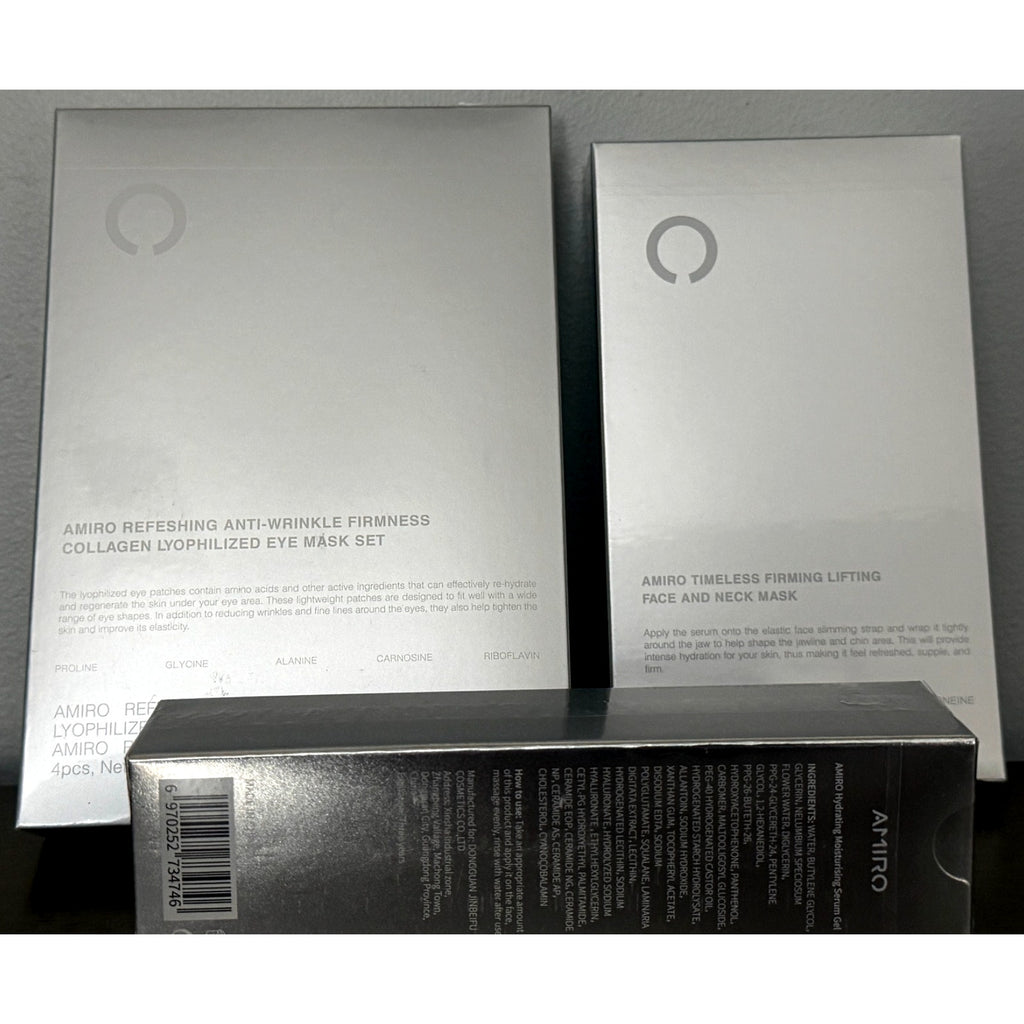 AMIRO R3 Turbo Partner Kit includes 4 Eye Masks, 4 V‑Face Masks & 70ml Prep Gel