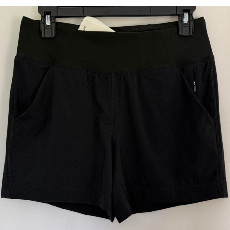 Women's Prana Koen Sz Small 5" Short Black Lightweight Hiking Activewear NWT