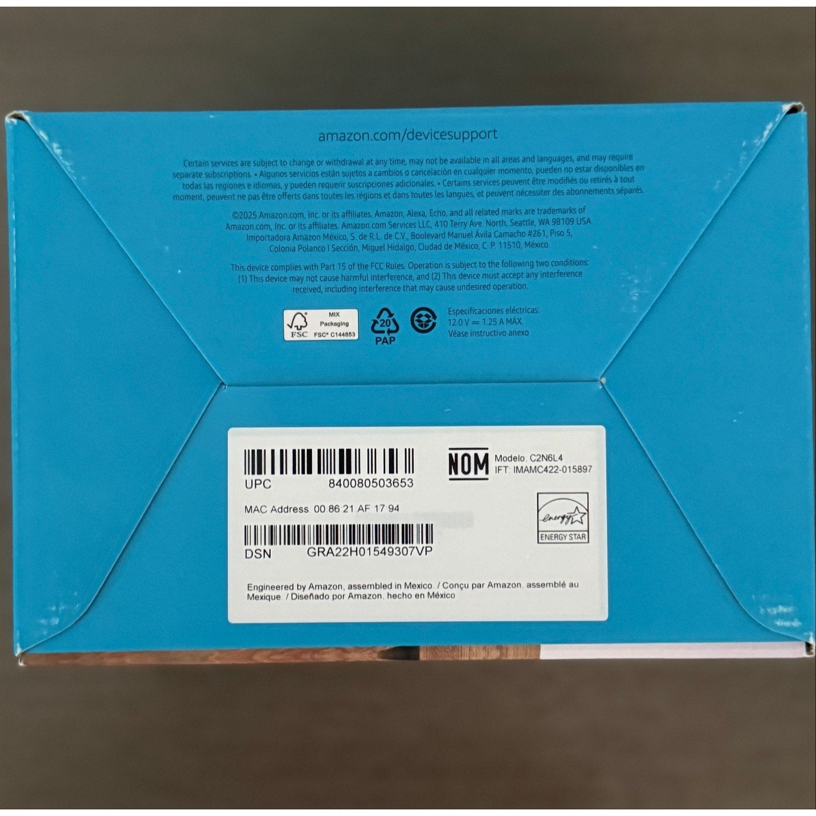 Amazon Echo Dot Smart Speaker + Alexa New Sealed Model C2N6L4
