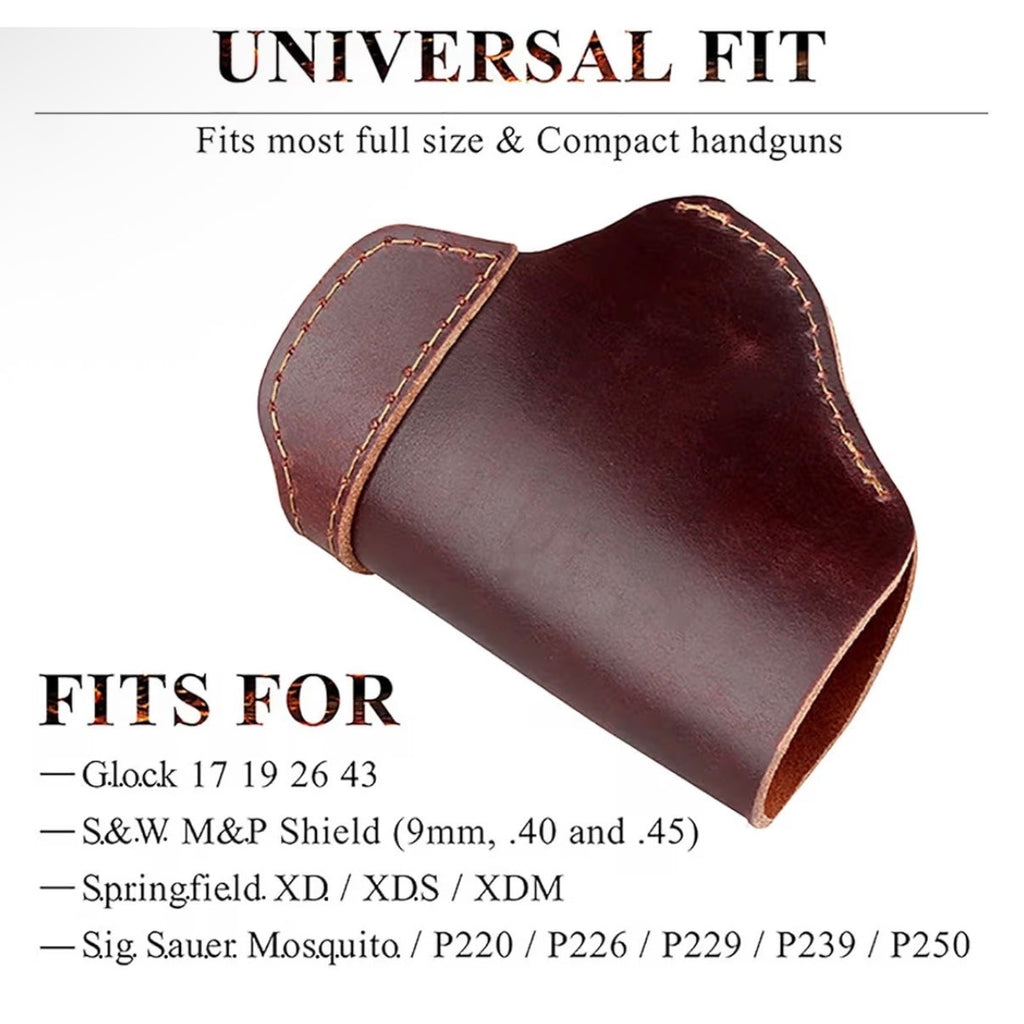 Genuine Hand Crafted Leather Holster Small Hand Piece Right Handed Burgundy NEW
