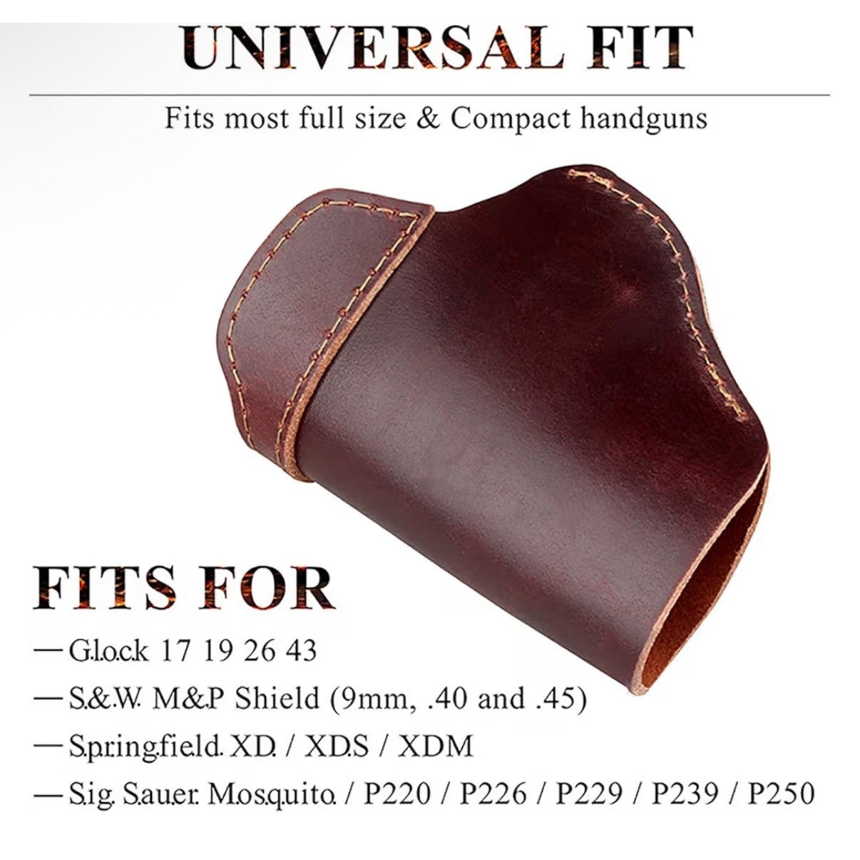 Genuine Hand Crafted Leather Holster Small Hand Piece Right Handed Burgundy NEW